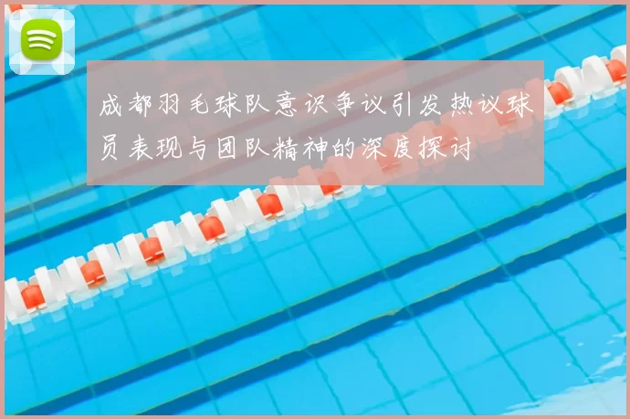 成都羽毛球队意识争议引发热议球员表现与团队精神的深度探讨