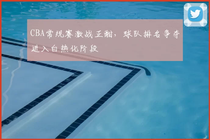 CBA常规赛激战正酣，球队排名争夺进入白热化阶段