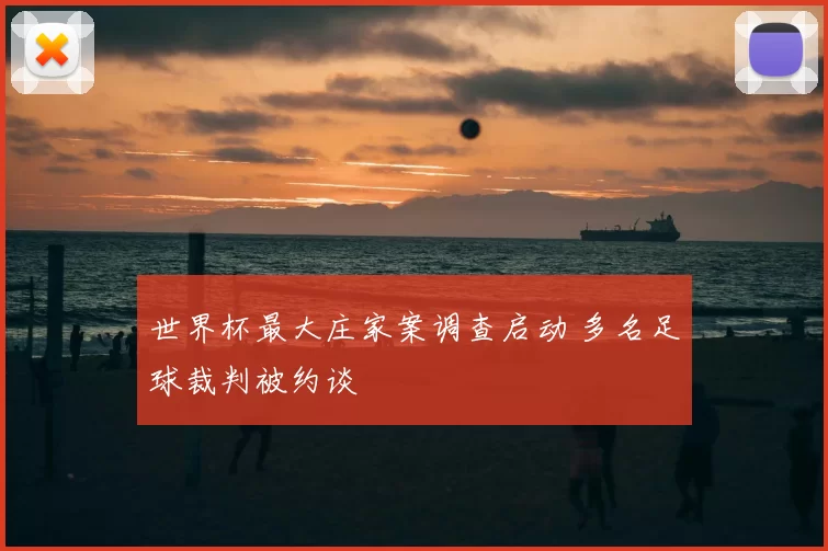 世界杯最大庄家案调查启动 多名足球裁判被约谈